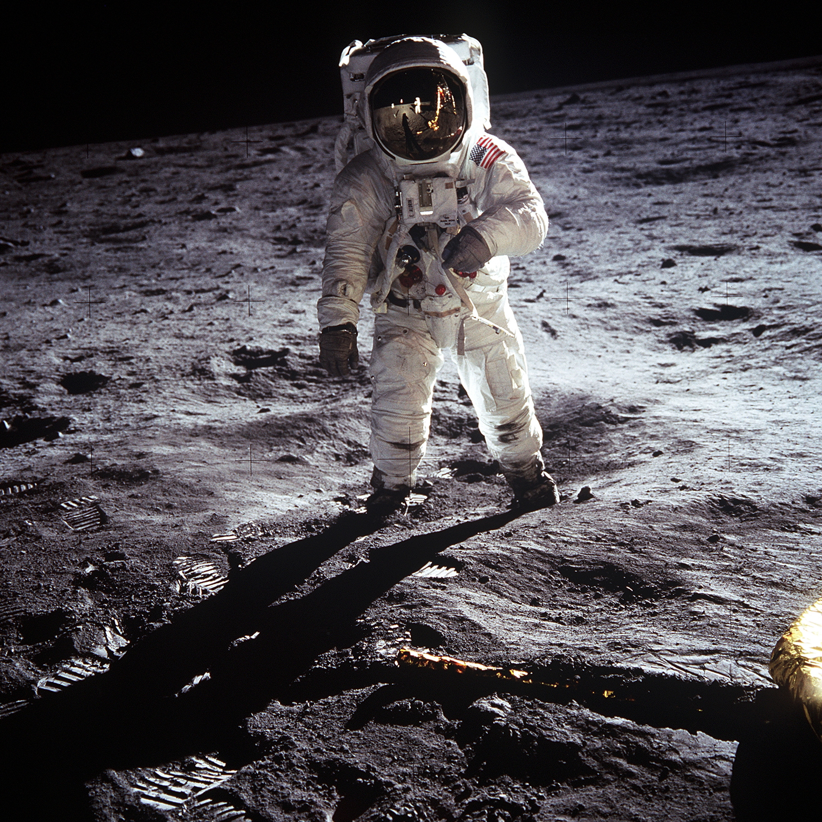 Astronaut standing on the moon