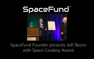 SpaceFund Founder presents Jeff Bezos with Space Cowboy Award